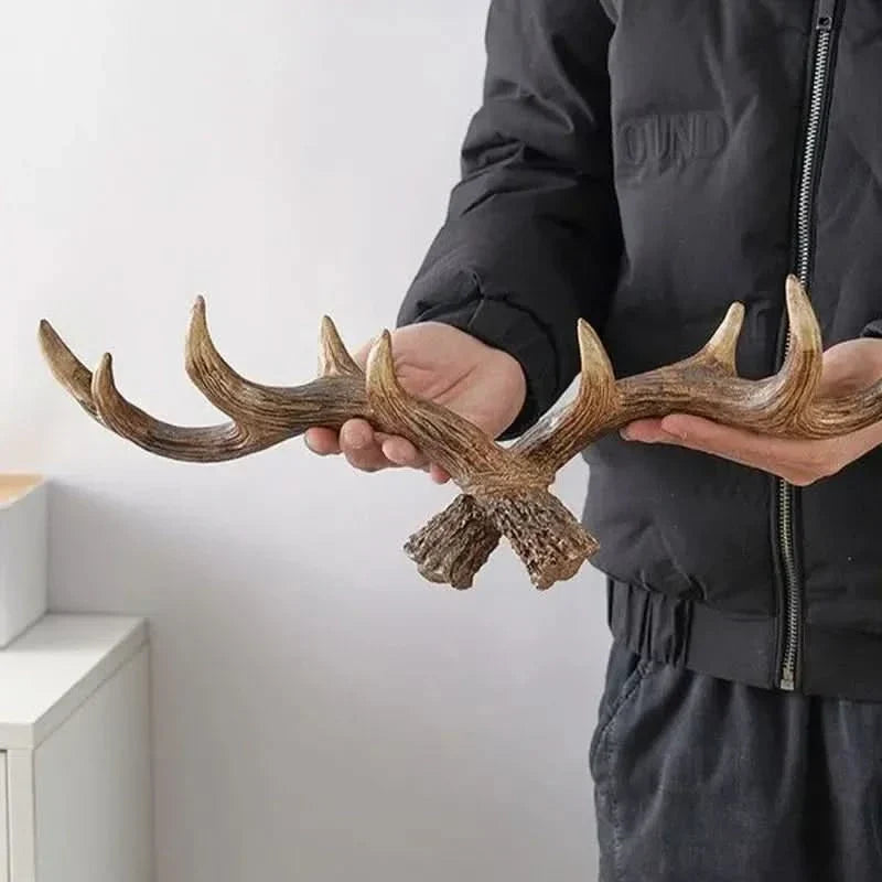 Siopsrl| Vintage Antler Wall Hook Rustic Coat Rack