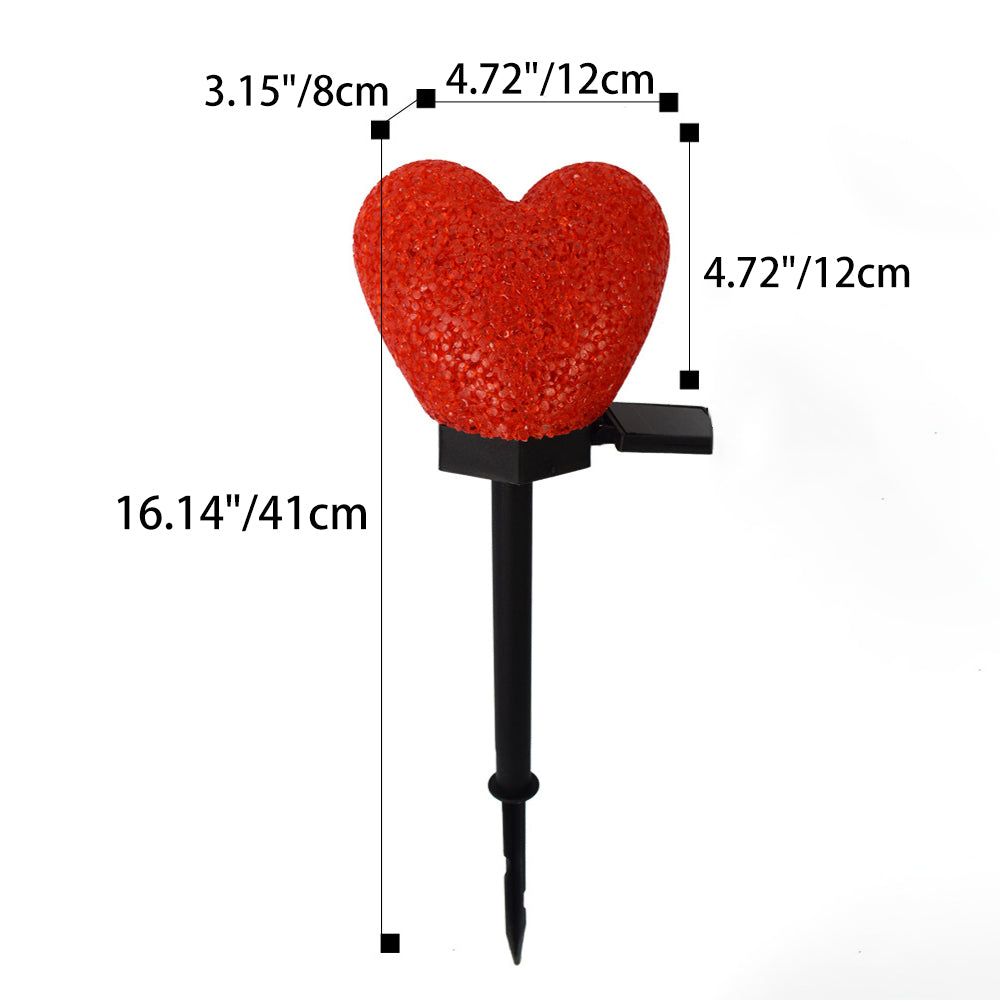 Modern Art Deco Solar Waterproof ABS Plastic & Nano Heart-Shaped Decorative LED Outdoor Light Landscape Lighting For Garden & Outdoor Patio | Siopsrl