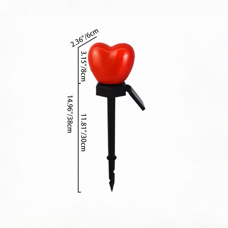 Modern Art Deco Solar Waterproof ABS Plastic & Nano Heart-Shaped Decorative LED Outdoor Light Landscape Lighting For Garden & Outdoor Patio | Siopsrl