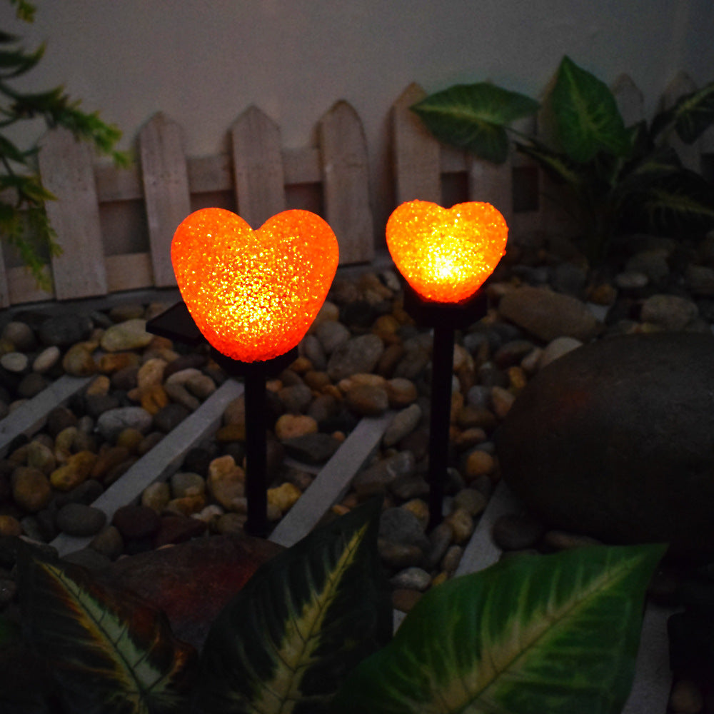 Modern Art Deco Solar Waterproof ABS Plastic & Nano Heart-Shaped Decorative LED Outdoor Light Landscape Lighting For Garden & Outdoor Patio | Siopsrl