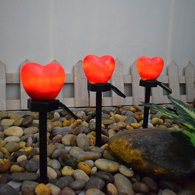 Modern Art Deco Solar Waterproof ABS Plastic & Nano Heart-Shaped Decorative LED Outdoor Light Landscape Lighting For Garden & Outdoor Patio | Siopsrl