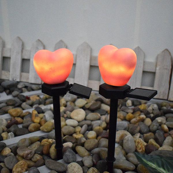 Modern Art Deco Solar Waterproof ABS Plastic & Nano Heart-Shaped Decorative LED Outdoor Light Landscape Lighting For Garden & Outdoor Patio | Siopsrl