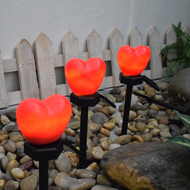 Modern Art Deco Solar Waterproof ABS Plastic & Nano Heart-Shaped Decorative LED Outdoor Light Landscape Lighting For Garden & Outdoor Patio | Siopsrl