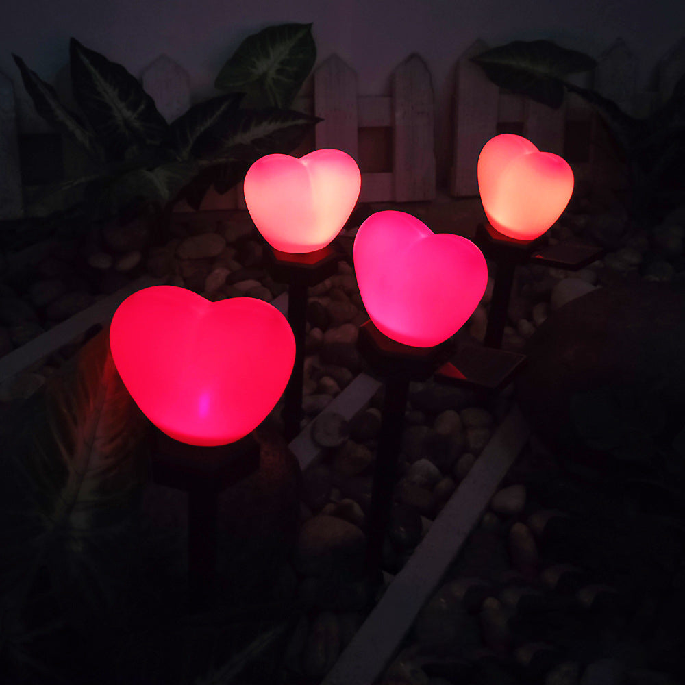 Modern Art Deco Solar Waterproof ABS Plastic & Nano Heart-Shaped Decorative LED Outdoor Light Landscape Lighting For Garden & Outdoor Patio | Siopsrl