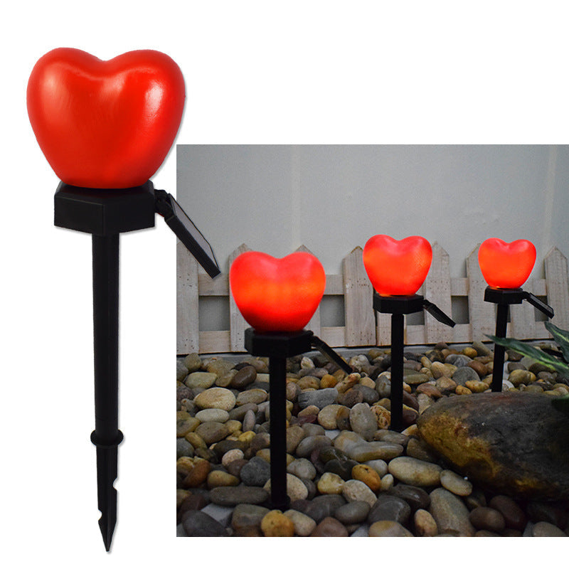 Modern Art Deco Solar Waterproof ABS Plastic & Nano Heart-Shaped Decorative LED Outdoor Light Landscape Lighting For Garden & Outdoor Patio | Siopsrl