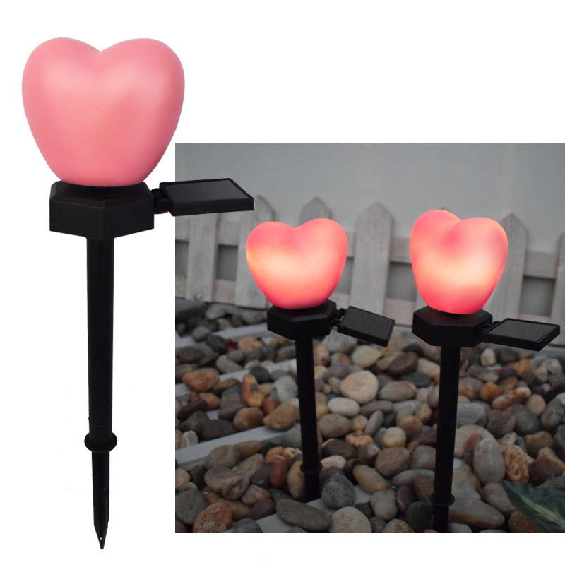 Modern Art Deco Solar Waterproof ABS Plastic & Nano Heart-Shaped Decorative LED Outdoor Light Landscape Lighting For Garden & Outdoor Patio | Siopsrl