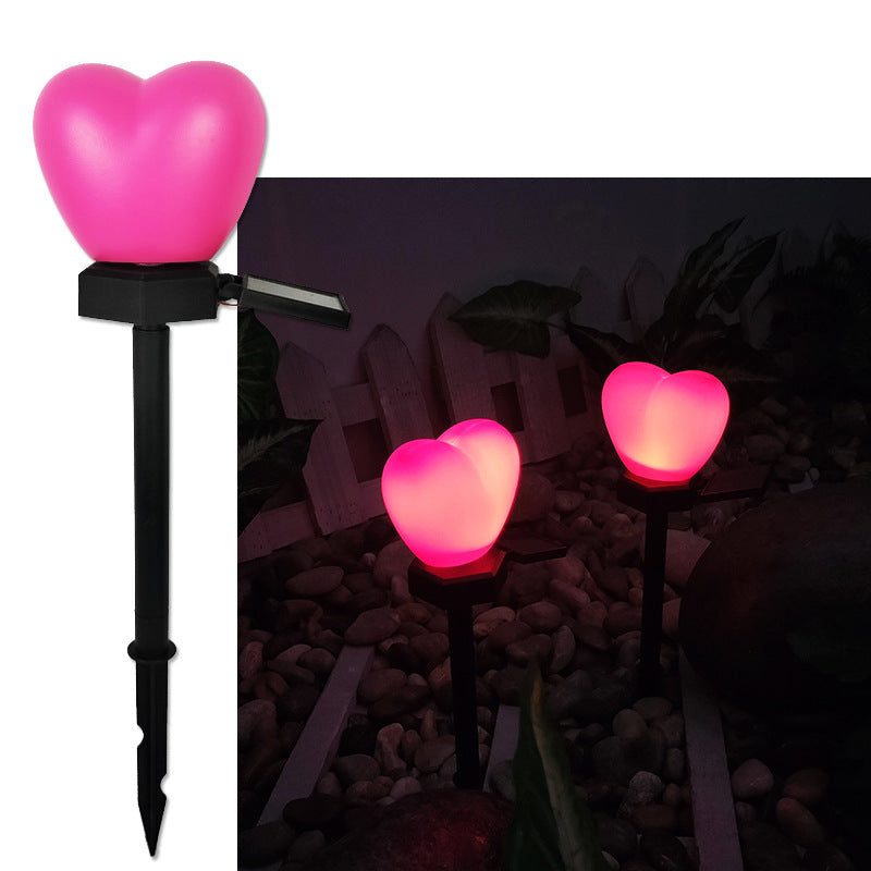 Modern Art Deco Solar Waterproof ABS Plastic & Nano Heart-Shaped Decorative LED Outdoor Light Landscape Lighting For Garden & Outdoor Patio | Siopsrl