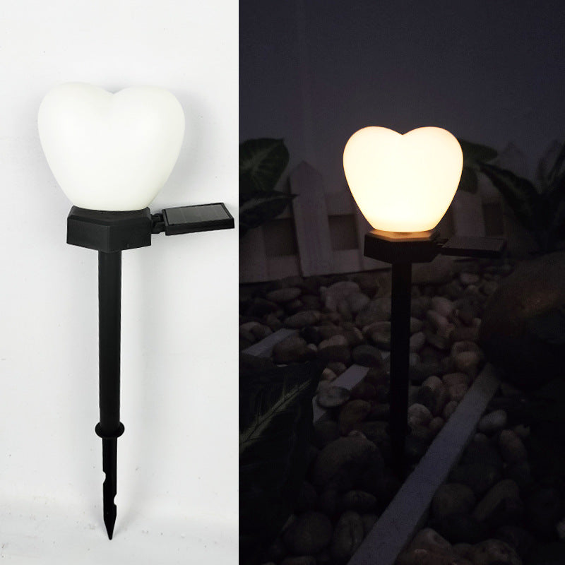 Modern Art Deco Solar Waterproof ABS Plastic & Nano Heart-Shaped Decorative LED Outdoor Light Landscape Lighting For Garden & Outdoor Patio | Siopsrl