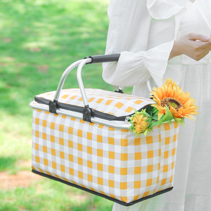 Siopsrl| Foldable Outdoor Portable Picnic Basket