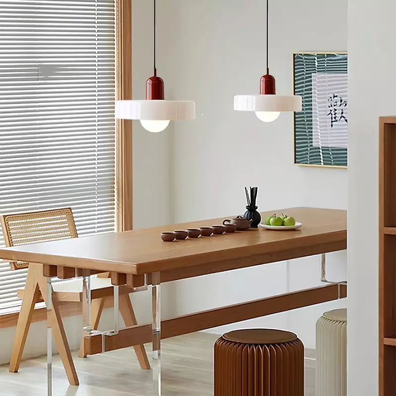 Siopsrl| Coloured Glass Pendant Light – Elegant Bauhaus-Style Hanging Lamp for Living Room & Dining Area