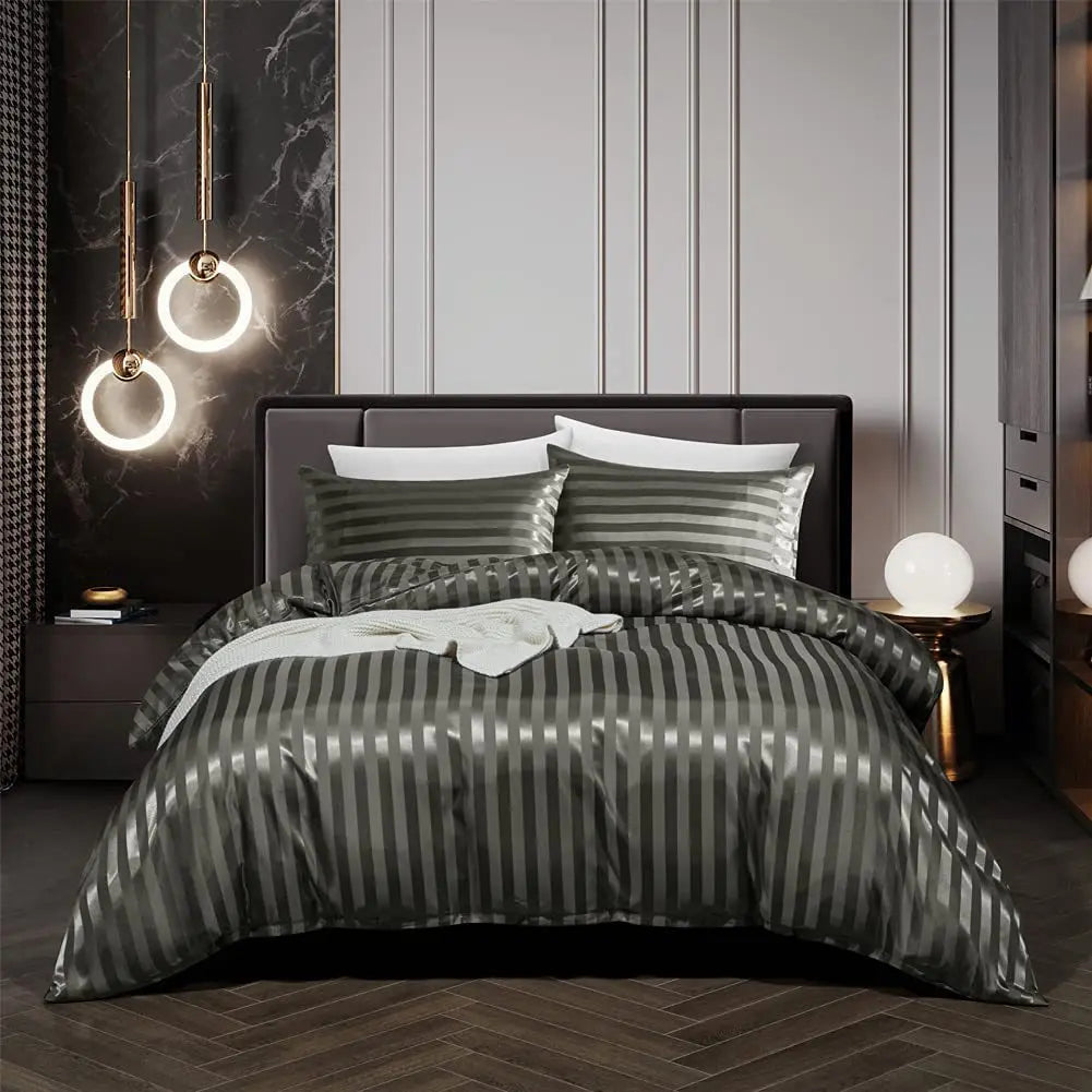 Siopsrl| VelvetDream - Black Satin Bed Set