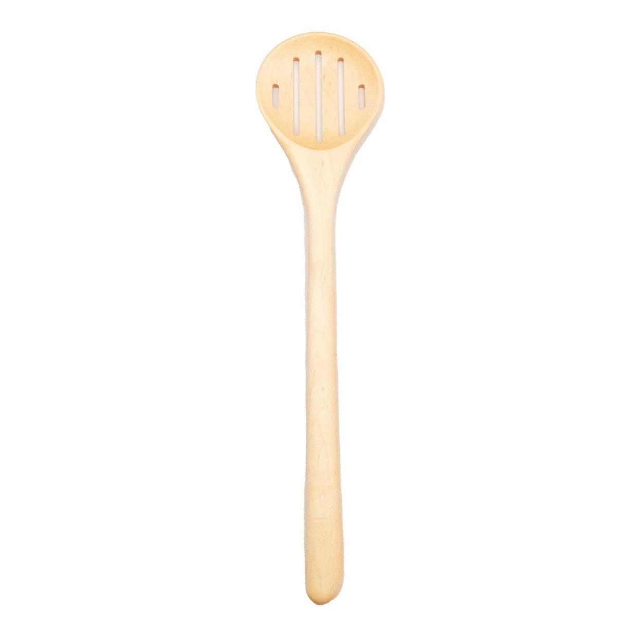 Round Wooden Spoon with Slots