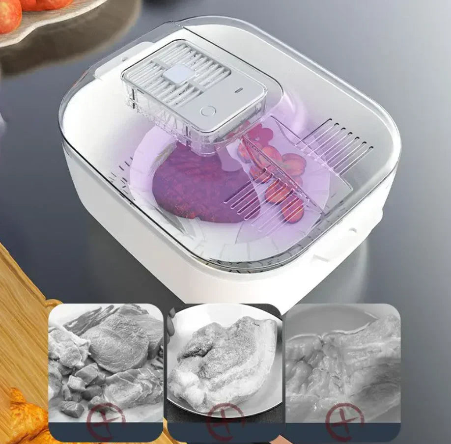 Siopsrl| Multifunctional Fruit and Vegetable Cleaning Box – Automatic Cleaner with Draining Basket & Storage Lid