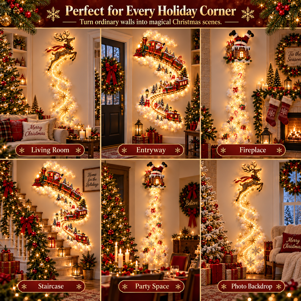 ❤️ Christmas Magic Trail Wall Light - A Little Christmas Magic, Right on Your Wall