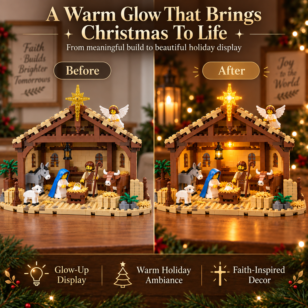 🎁 Last Day 50% OFF🌟 Build The Christmas Story – Nativity Scene Building Block Set