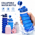 Siopsrl | Collapsible silicone water bottle with ergonomic ribbed grip and flip-top spout Siopsrl