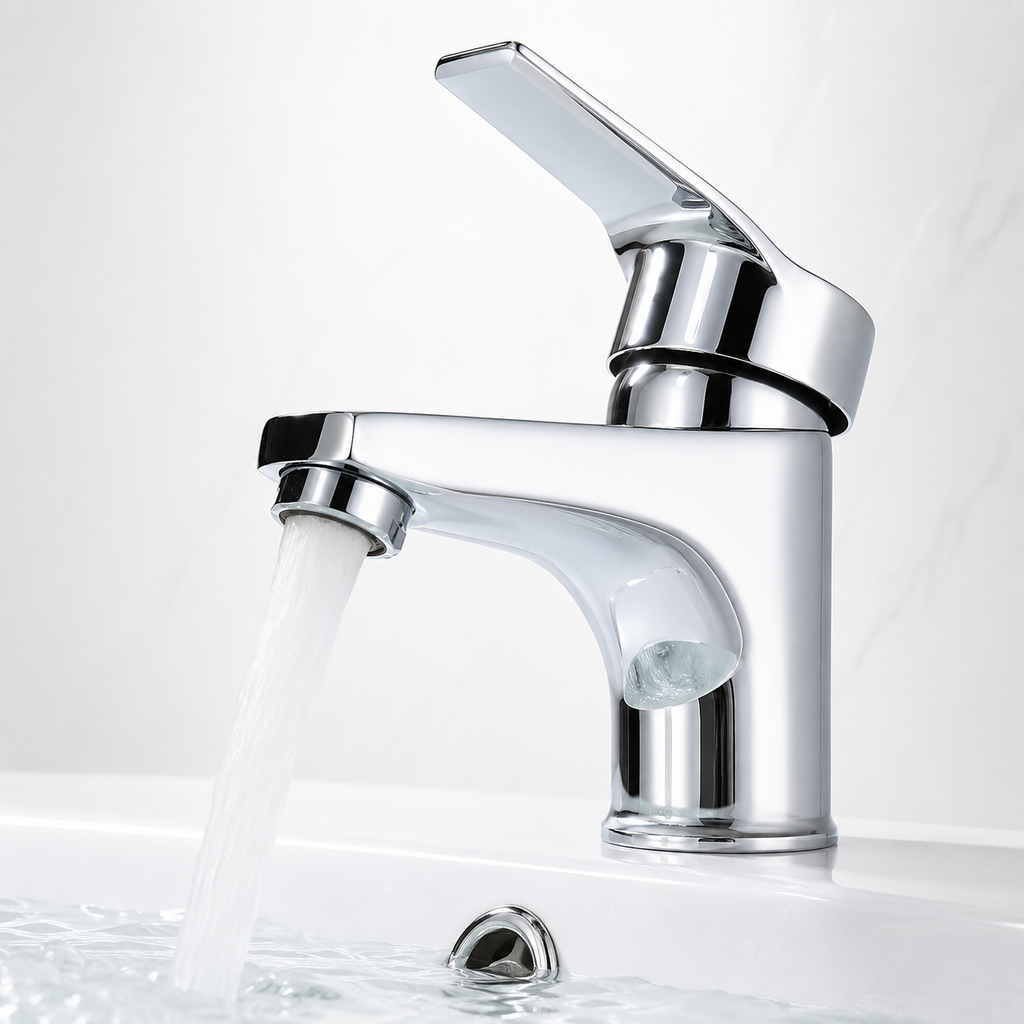 Single-Handle Deck-Mount Basin Faucet with Ceramic Cartridge Siopsrl
