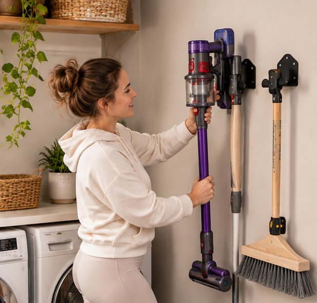 Heavy Duty Garage Tool Hanger – Wall Mounted Steel Storage Hook for Hedge Trimmers, Auto Tools and Workshop Organization