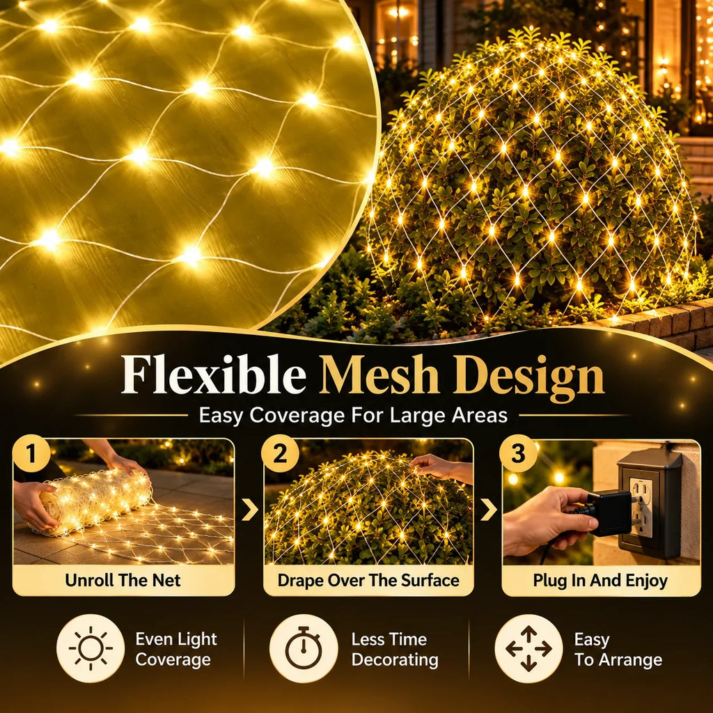 🎁LED Christmas Net Lights for Indoor & Outdoor Decorations