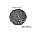 Siopsrl| Circular Black Marble Jewelry Tray