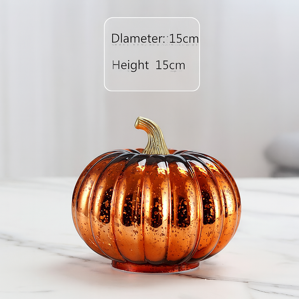 Siopsrl| Halloween Decorations Glass Pumpkin LED Lights Set
