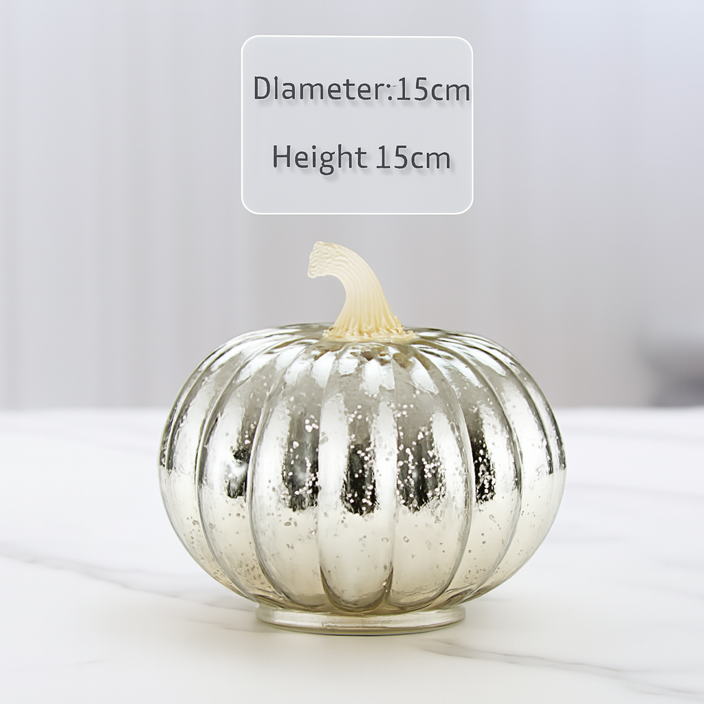 Siopsrl| Halloween Decorations Glass Pumpkin LED Lights Set