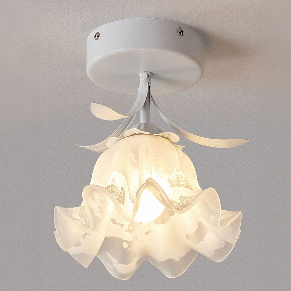 Siopsrl| Ceiling Light with Floral Glass Shade Design