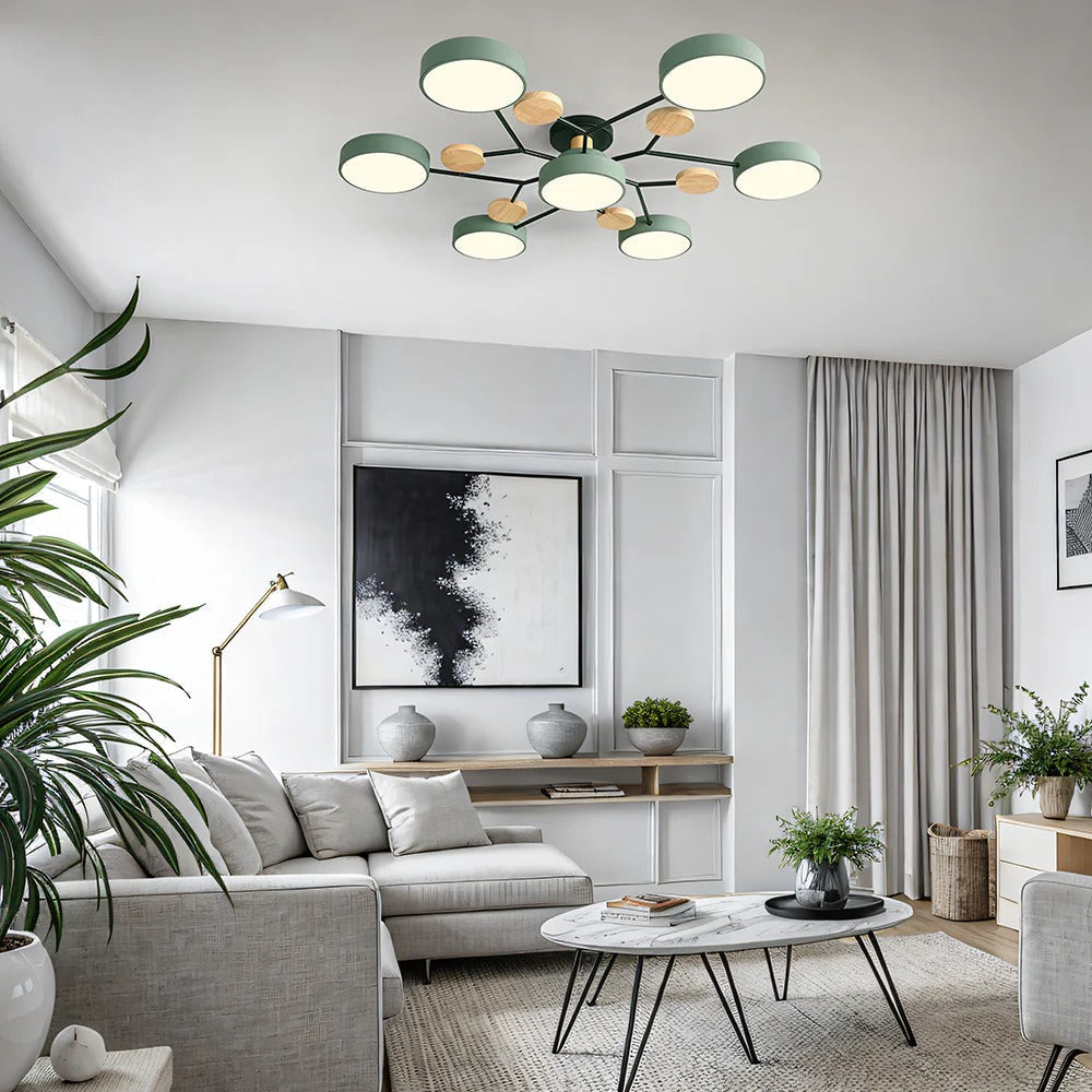 Siopsrl| Ceiling Light Modern LED Flush Mount Chandelier