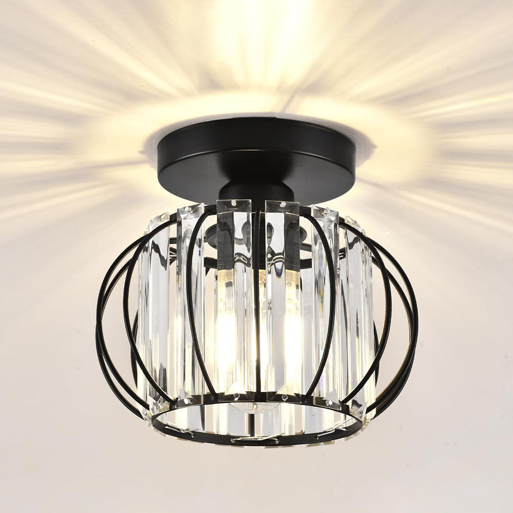 Siopsrl| Crystal Ceiling Light with Gold Flush Mount