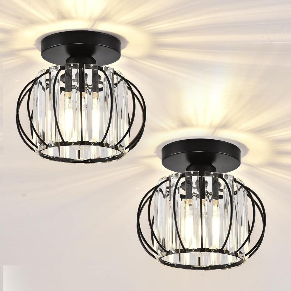 Siopsrl| Crystal Ceiling Light with Gold Flush Mount