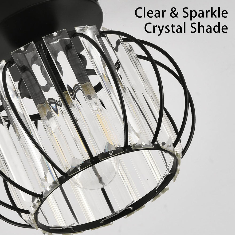 Siopsrl| Crystal Ceiling Light with Gold Flush Mount