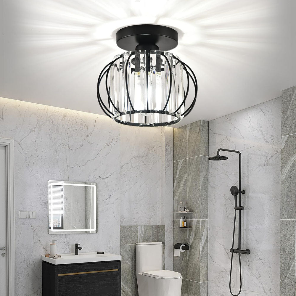 Siopsrl| Crystal Ceiling Light with Gold Flush Mount