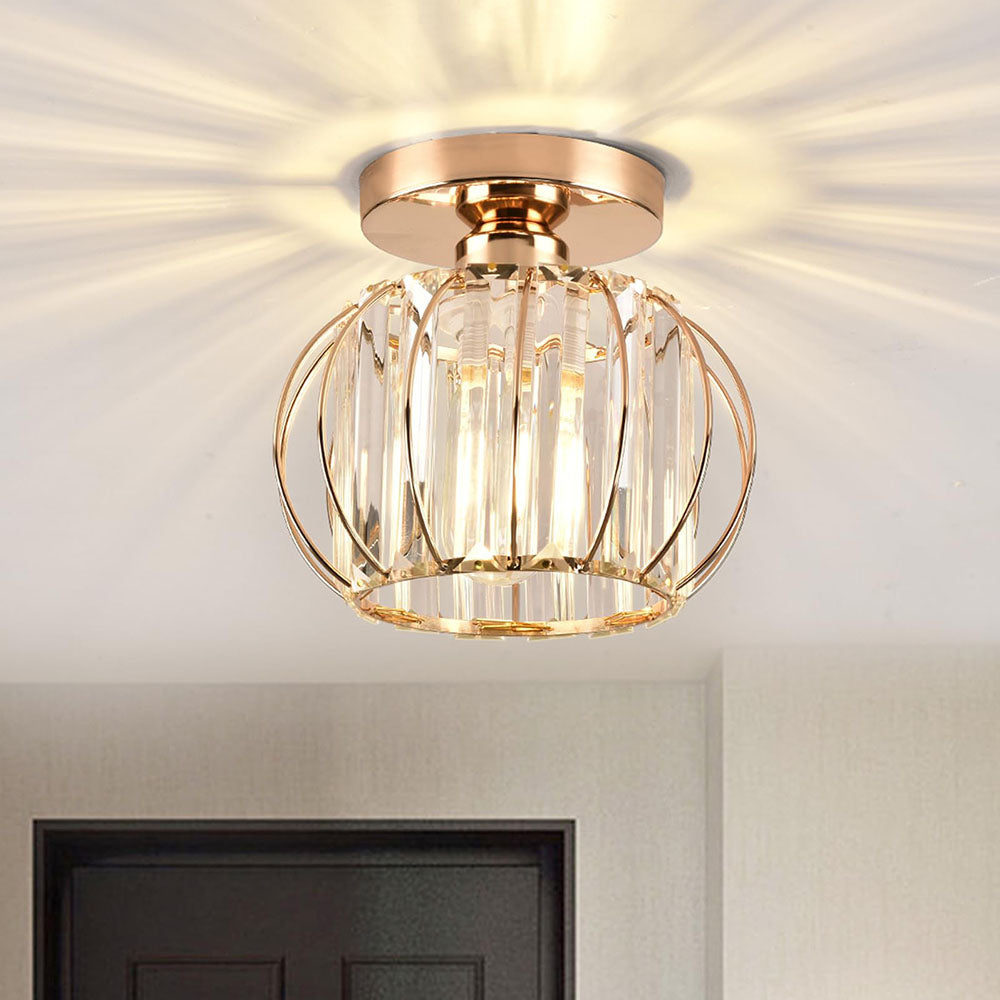 Siopsrl| Crystal Ceiling Light with Gold Flush Mount