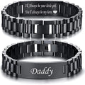 ⌚Masculine Watch Band Link Bracelet –🎁  Personalized Jewelry Gift for Dad, Husband, Boyfriend