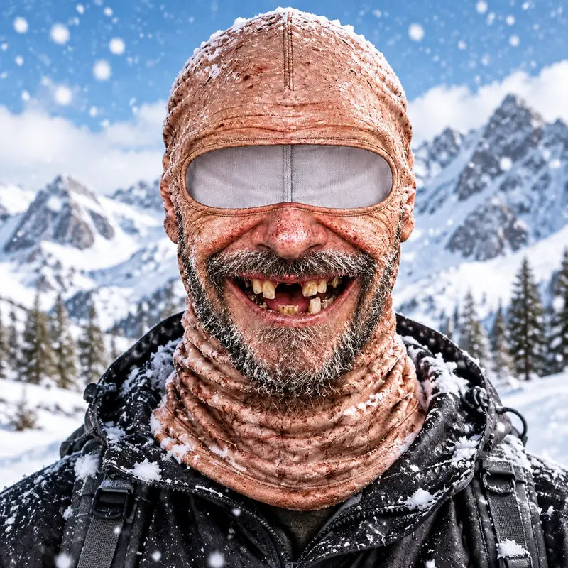 ❤️Old Man Ski Winter Face Mask 3D Funny Realistic Face Balaclava Party Gear