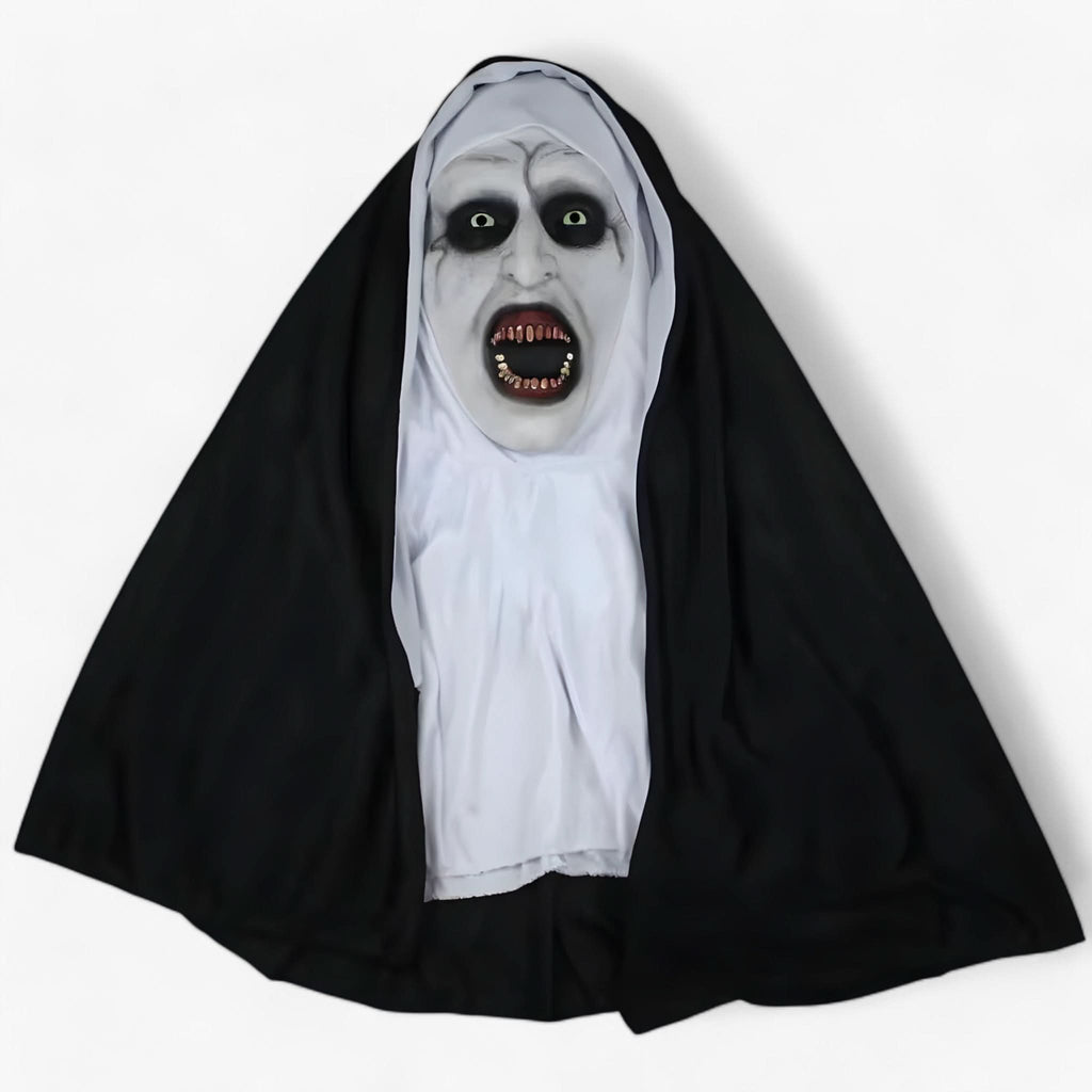 Siopsrl| Raven | LED Nun Mask - Spooky Halloween Look