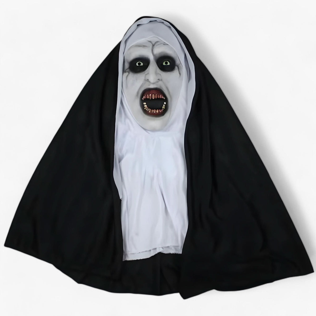 Siopsrl| Raven | LED Nun Mask - Spooky Halloween Look