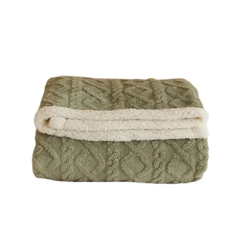 Siopsrl| WarmHome Winter Blanket – Luxury Lambswool Fleece Blanket with Double-Sided Design
