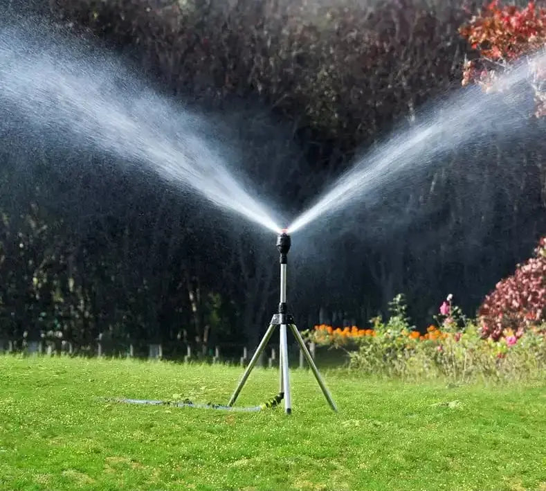 Siopsrl| Redating Tripod Lawn Sprinkler – With Turbo Function & Cooling Spray Mist