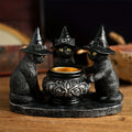 Siopsrl| Three Witches Cats | Tea Light Holder for Halloween