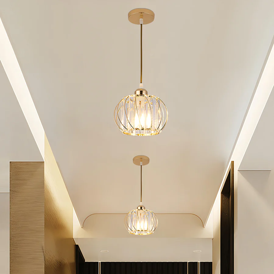 Siopsrl| Pendant Light Black Glass Globe Ceiling Fixture