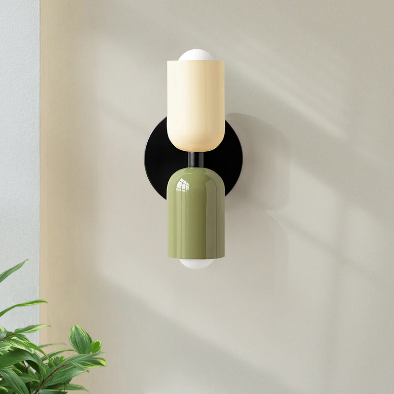 Siopsrl| Wall Light Modern Dual Glass Sconce Fixture