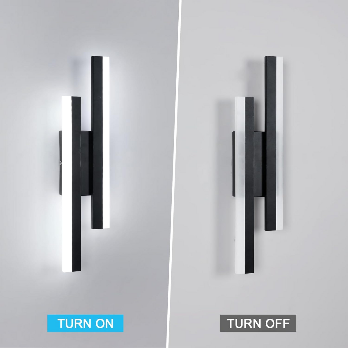 Siopsrl| LED Wall Light Acrylic Metal Wall Sconce Lighting Fixture