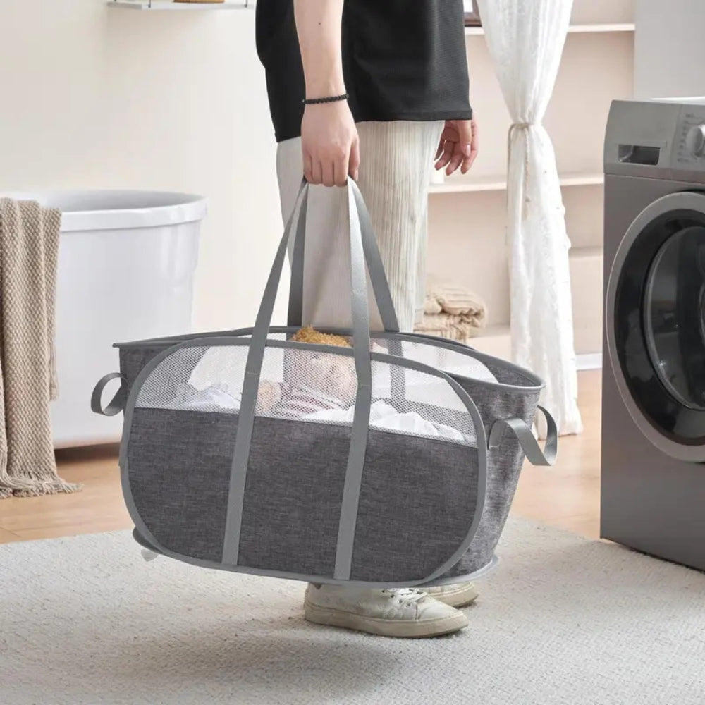 Siopsrl| Easy Move Carry Laundry Basket
