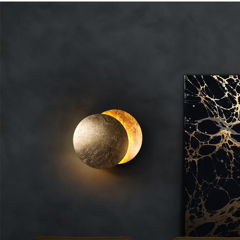 Siopsrl| Eclipse lamp | Wall light with rotatable golden discs