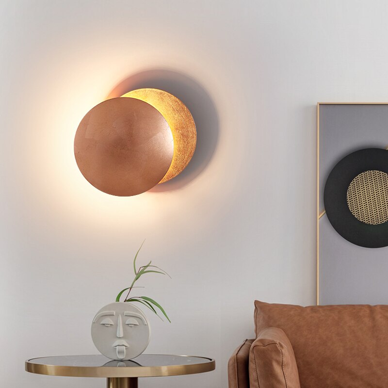 Siopsrl| Eclipse lamp | Wall light with rotatable golden discs