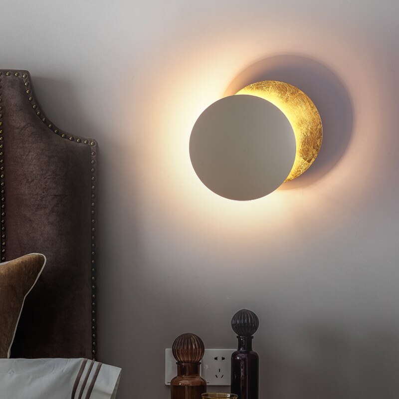 Siopsrl| Eclipse lamp | Wall light with rotatable golden discs
