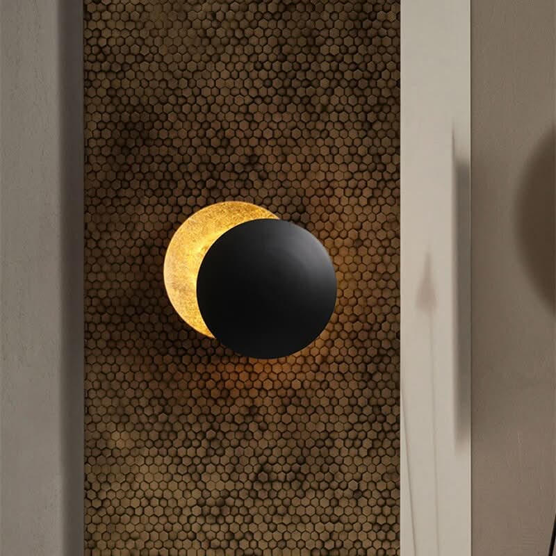 Siopsrl| Solar Eclipse Wall Lamp with Warm LED Light