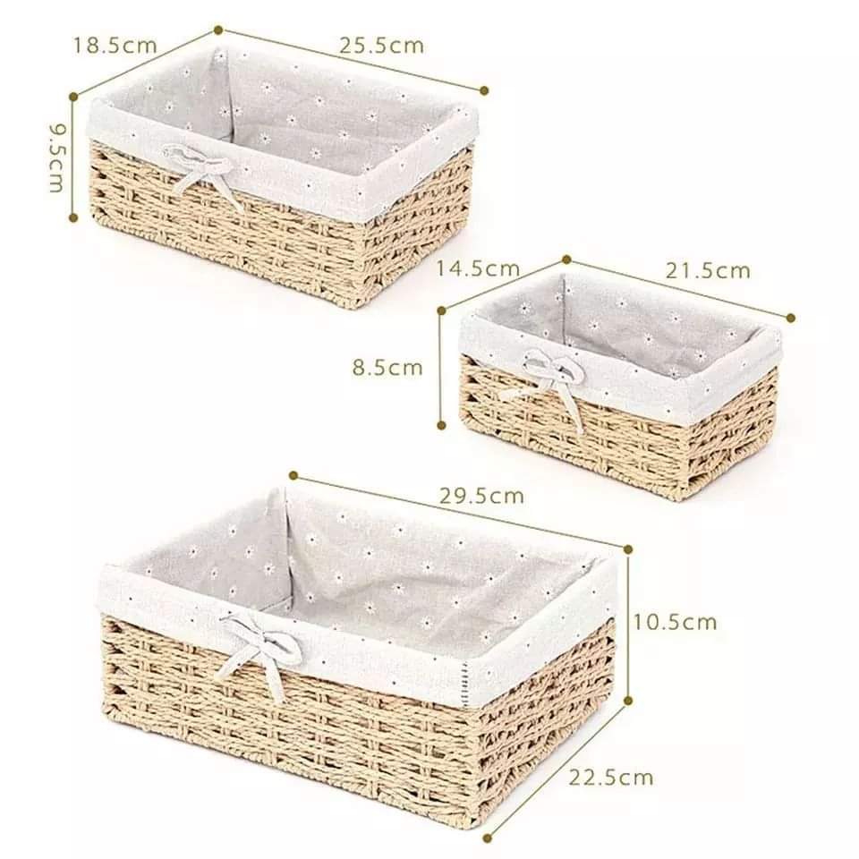 Siopsrl| 3 piece rattan basket