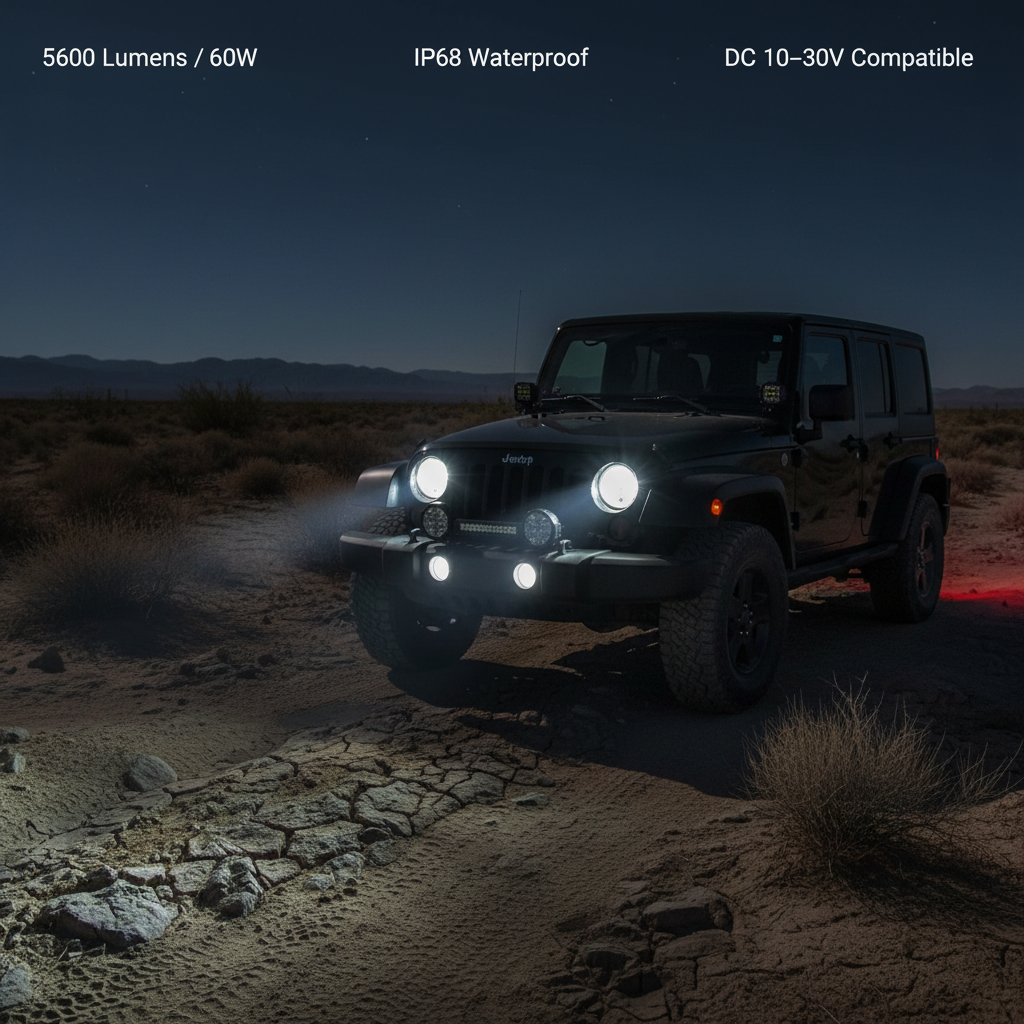 siopsrl 7 Inch LED Driving Light for Car & 4x4